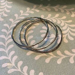 Stella & Dot Silver Bracelet Set